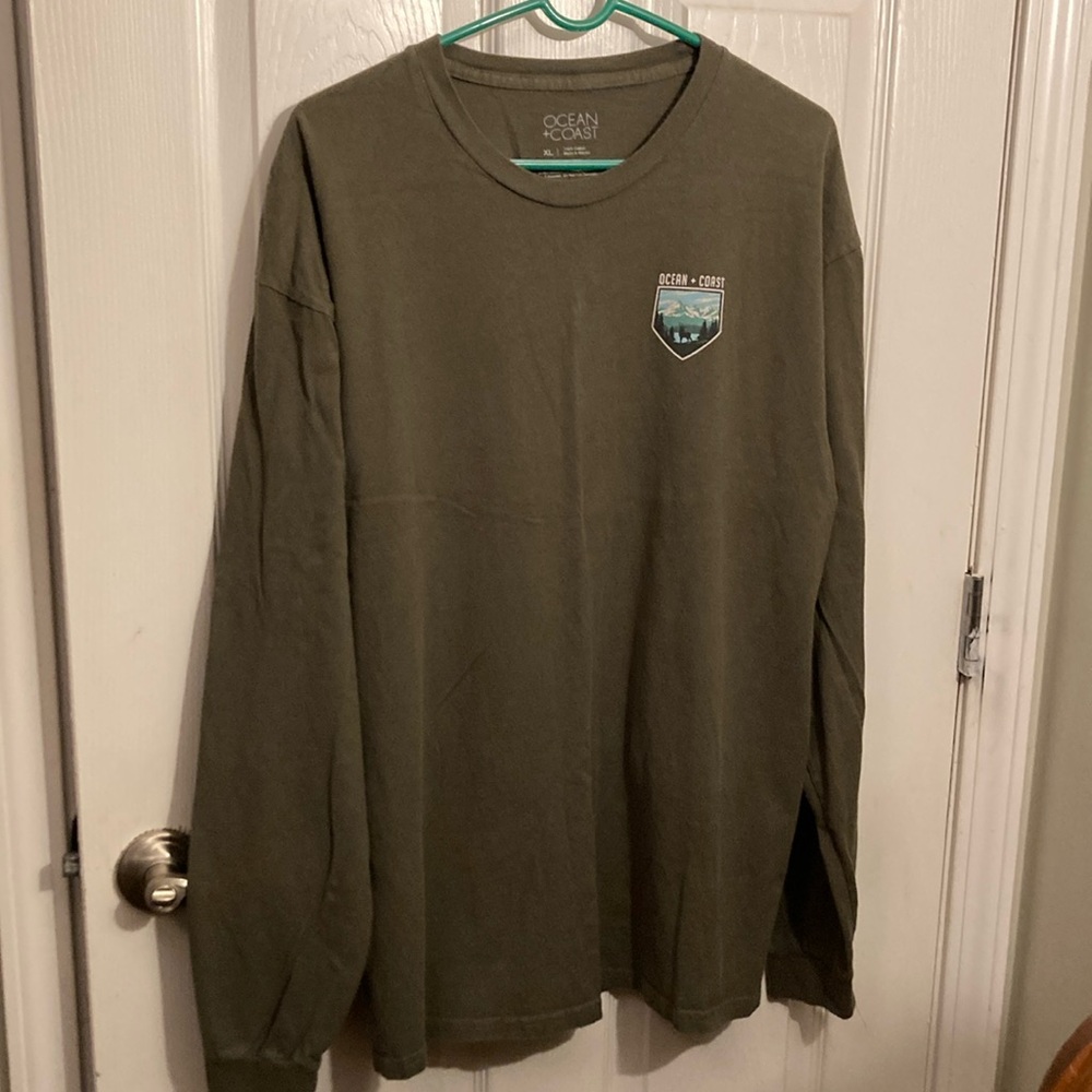 XL ocean + coast green, long sleeve shirt